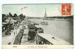 75 - PARIS - LA SEINE Au Point Du Jour - TOUR EIFFEL - PENICHE - CPA Voyagée En 1910 - Scan Recto-verso - - La Seine Et Ses Bords