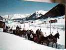 SCHWEIZ SUISSE SVIZZERA SWITZERLAND DAVOS SLITTE CAVALLO HORSE  GRIGIONI VB1977 CM8189 Pieghina - Davos