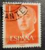SPAIN 1954-56 Nr 825 Gen. Franco 1 P - Oblitérés