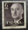 SPAIN 1954-56 Nr 833 Gen. Franco 6 P - Used Stamps