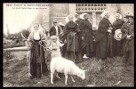 CPA  ANCIENNE- FRANCE- ST-JEAN-DU-DOIGT (29)- (688 H.)- LE PETIT SAINT-JEAN ET SON MOUTON- TRES BELLE ANIMATION- COSTUME - Saint-Jean-du-Doigt