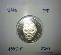 SELTENERER JAHRGANG !! 2 Mark 1995 F Ludwig Erhard *PP* (J445) - 2 Marcos