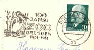 ZOO - 100 JAHRE Zoo DRESDEN 1861-1961 SEAL GERMANY DDR Pc 21293 - Pelícanos