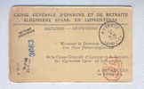 Carte Caisse De Retraite ANTHEIT 1935 - Cachet De La Commune Au Verso  --  NN972 - Post-Faltblätter