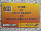 F136B - LA POSTE ILE DE FRANCE - 50 SC5AN - 5 N° Impacts - 1990