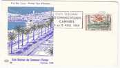 FDC FRANCE  N°Yvert 1244 (Cannes) Obl Sp FLAMME Ill  1er Jour 5.3.60 - Ohne Zuordnung