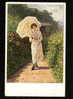 Germany Illustrator Alfred MAILICK - BEAUTY LADY W UMBRELLA  Garden Series - 4263 / 3 S.B.D. Pc 21377 - Mailick, Alfred