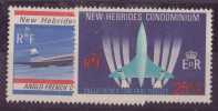 NOUVELLES-HEBRIDES N° 278/79** NEUF SANS CHARNIERE   AVION SUPERSONIQUE  LEGENDE ANGLAISE - Nuovi