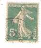 TIMBRE  FRANCE ANNEE 1907 - "Semeuse Fond Plein Sans Sol" OBLITERE - Used Stamps