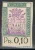 Timbre Diputacion Guipuzcoa, Fiscal 10 Cts Verde Y Lila Oscuro - Revenue Stamps