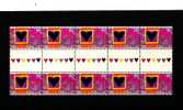 AUSTRALIA - 1996  HEARTS AND ROSES  GUTTER  STRIP   MINT NH - Blokken & Velletjes