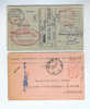 2 X Carte Caisse De Retraite JUMET 1943/57 - 1 X Cachet De La Commune Au Verso --  OO/005 - Postkantoorfolders