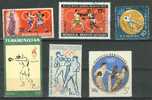 BOXE  Lot N°23 De 6 Timbres Différents:  Roumanie - Dominique - Togo - Mongolie - Turkmenistan - Tchecoslovaquie - Boxing