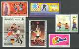 BOXE  Lot N°24 De 6 Timbres Différents:   Togo - Mongolie - Pakistan -  Ras Alkhaima - Corée - Turquie - Boxing