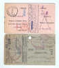 2 X Carte Caisse De Retraite LEMBEEK HALLE 1926/48 - 2 X Cachet De La Commune Au Verso  --  OO/018 - Postkantoorfolders