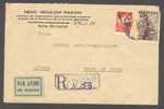 Bulgaria Par Avion Label NENO NIKOLOW RAKOW Culture Nationale, Sofia Registered Cover 1949 To Stein Am Rhein Schweiz - Lettres & Documents