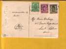 420+422+712 (tricolor) Op Kaart  Met Stempel BRUSSEL - 1935-1949 Piccolo Sigillo Dello Stato