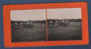 HIPPISME - PHOTOGRAPHIE STEREOSCOPIQUE - A LONGCHAMPS - S.I.P. N° 102 - Ippica