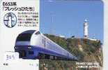 Télécarte Japon PHARE (309) TRAIN * Telefonkarte Japan LEUCHTTURM * VUURTOREN LIGHTHOUSE LEUCHTTURM FARO FAROL Phonecard - Fari