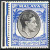 Singapore #17a Mint Hinged 50c Geroge VI From 1950 (perf 18) - Singapur (...-1959)