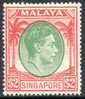 Singapore #19a Mint Hinged $2 Geroge VI From 1951 (perf 18) - Singapore (...-1959)