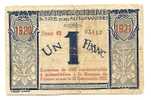 Un Franc 1920/1921 - Chambre De Commerce
