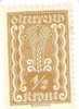 TIMBRE REPUBLIK OSTERREICH "1/2 KRONEN" NON OBLITERE - Unused Stamps