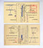 2 X Carte Caisse De Retraite NINOVE 1954/58 - Cachets De La Commune Au Verso  --  OO/028 - Post Office Leaflets