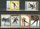 PATINAGE Lot N°05, 6 Timbres: Fujeira - Ajman State - JO 1972 Munich - Patinage Artistique