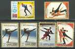 PATINAGE Lot N°06, 6 Timbres: Fujeira - Ajman State - JO 1972 Munich - Patinage Artistique