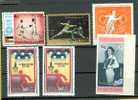 ESCRIME Lot N°13, 6 Timbres: Ajman State - Fujeira - Corée - Hongrie - Dominique - Esgrima