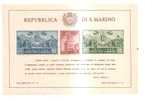 42453)foglietto Commemorativo Poste Rep. San Marino Con 3 Valori - Hojas Bloque