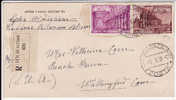 STORIA POSTALE - LETTERA VIAGG. PER STATI UNITI - RACCOMANDATA - VALORE CAT. SASS. 285.00 EURO FIRMATO - Franking Machines (EMA)