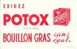 Buvard Potox Bouillon Gras - Potages & Sauces