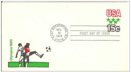 USA FDC 1980 Olympic Games, Football Soccer Fussball FIFA - 1971-1980