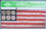 # UK_BT BTC155 Flying The Flag USA 1 100 Landis&gyr   -avion,plane- Tres Bon Etat - BT Commemorative Issues