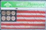 # UK_BT BTC155 Flying The Flag USA 1 100 Landis&gyr   -avion,plane- Tres Bon Etat - BT Souvenir