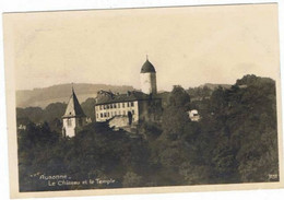 AUBONNE    Le Chateau  Et Le Temple   ( Carte Photo  No 3151   Perrochet  ) - Au