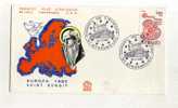 - FRANCE . TIMBRE EUROPA 1980 SUR ENVELOPPE FDC SAINT BRNOIT . CACHET 1er JOUR STRABOURG 26/4/80 - 1980