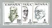 Nº 1758-1760  De 1966  Literatos, Nueva Sin Charnela. - Unused Stamps