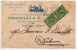 AGENTI DELLA SOCIETA' DI NAVIGAZIONE "LA SICANIA"  22.03.1913 - Card /Cartolina -  " FORNELLI & C. " - Pubblicitari