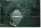 Cpm 07 * Le Pont D'arc Depart Des Canoes  Dos Obliteration Joyeuse Du 18/09/1986 - Vallon Pont D'Arc