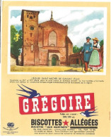 Buvard Biscotte Gregoire Eglise St Michel De Gaillac - Biscotti