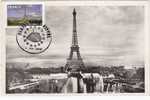 CARTE- MAXIMUM FRANCE N°Yvert AA335 (Tour Eiffel)  Obl Sp Ill  Sur Carte Ancienne (Flamme Rouge Spéciale Au Verso) - 2010-2019