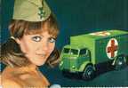 CROCE ROSSA  CART MILITARE UMORISTICA CROCEROSSINA E CAMION     C177 - Red Cross