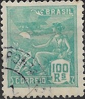 BRAZIL 1920 Aviation - 100r. - Green  FU - Gebruikt