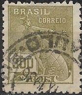 BRAZIL 1920 Mercury - 300r. - Green   FU - Gebruikt