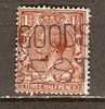 GB 1924-26  KGV  1.1/2d (*) SG.420 (wmk Block Cypher) Perfin - Perfins