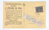 087/15 - BELGIQUE GROTTES - Carte-Vue TP Albert 15 PREO NAMUR 1921 - Grotte De HAN - Autres & Non Classés
