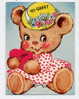 Lettre Carte Valentin's Day Bear OURS PELUCHE  Déclaration D´amour - Saint-Valentin